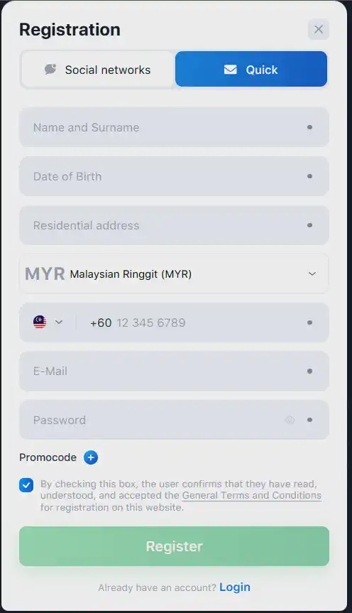 Lucky Star registration